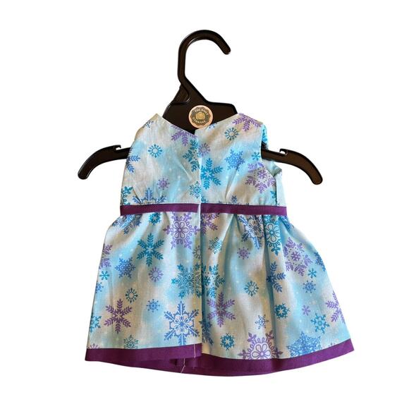 Handmade Dress For Cabbage Patch Kid 16” Doll - Purple Blue Winter Snowflake - Picture 2 of 2